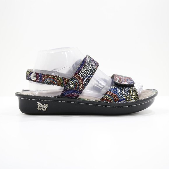 Alegria Verona Multicolor Leather Lightweight Adjustable Flat Sandals - 9/EU 39 - Picture 3 of 7
